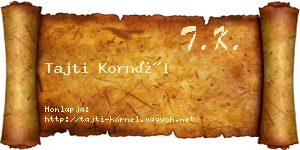 Tajti Kornél névjegykártya