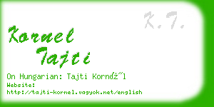 kornel tajti business card